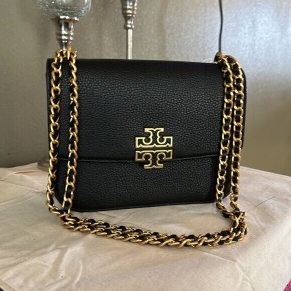 NWT Tory Burch Britten Small Adjustable Shoulder Bag Leather Crossbody i… - Picture 1 of 9